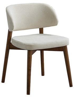 Καρέκλα Siena Pakoworld Rubberwood σε Καρυδί-Εκρού Απόχρωση 48x50x81εκ
