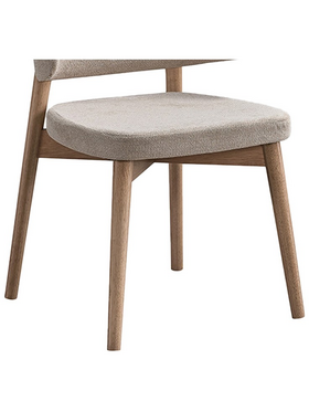 Καρέκλα Siena Pakoworld Rubberwood σε Φυσική-Εκρού Απόχρωση 48x50x81εκ
