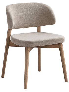 Καρέκλα Siena Pakoworld Rubberwood σε Φυσική-Εκρού Απόχρωση 48x50x81εκ