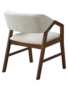 Πολυθρόνα Livia Pakoworld Rubberwood σε Καρυδί-Εκρού Απόχρωση 47.5x54.5x78εκ