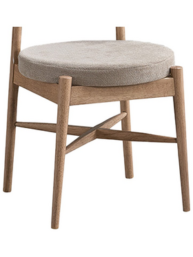 Καρέκλα Raudi Pakoworld Rubberwood σε Φυσική-Εκρού Απόχρωση 45.5x45.5x81εκ