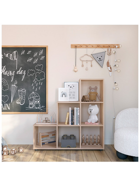 Βιβλιοθήκη Schody Pakoworld σε oak Απόχρωση 105.5x29.2x107εκ