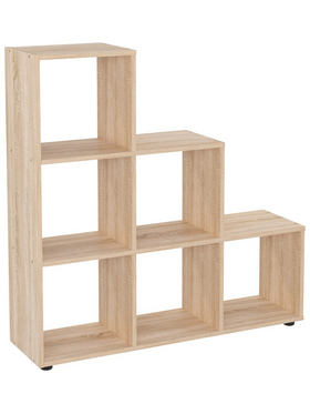 Βιβλιοθήκη Schody Pakoworld σε oak Απόχρωση 105.5x29.2x107εκ