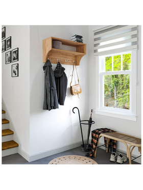 Κρεμάστρα Crosta Pakoworld σε oak Απόχρωση 80x28x40εκ