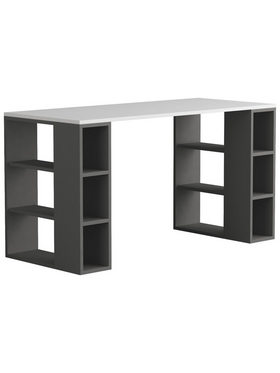 Γραφείο Colmar Pakoworld σε Λευκή-Ανθρακί Απόχρωση 140x60x75εκ