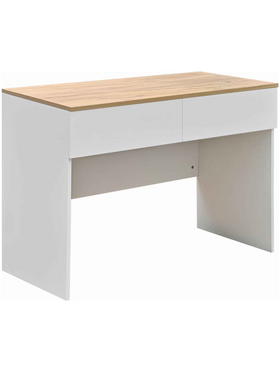 Γραφείο Εργασίας Beleton Pakoworld με Συρτάρια mdf σε oak με Λευκή Απόχρωση 100x50x75εκ