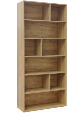 Βιβλιοθήκη Evergin Pakoworld mdf σε oak Απόχρωση 80x30x180εκ