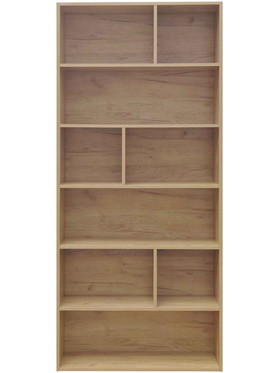 Βιβλιοθήκη Evergin Pakoworld mdf σε oak Απόχρωση 80x30x180εκ