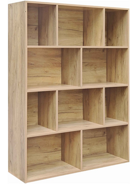 Βιβλιοθήκη Evergin Pakoworld mdf σε oak Απόχρωση 100x30x135εκ