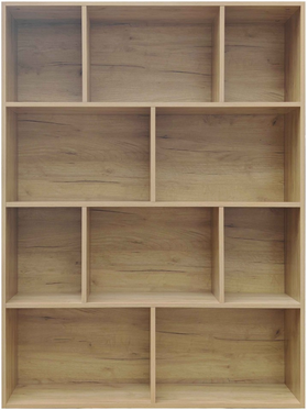 Βιβλιοθήκη Evergin Pakoworld mdf σε oak Απόχρωση 100x30x135εκ