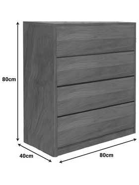 Συρταριέρα Kuanger Pakoworld mdf σε Καρυδί Απόχρωση 80x40x80εκ
