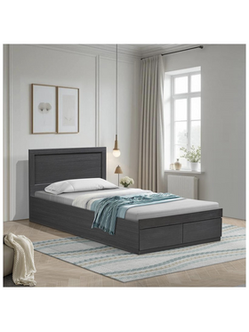 Κρεβάτι Olympus Pakoworld με Συρτάρι σε Wenge Απόχρωση 100x200εκ