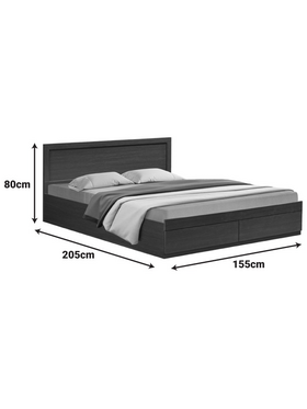 Κρεβάτι Olympus Pakoworld με Συρτάρι σε Wenge Απόχρωση 150x200εκ