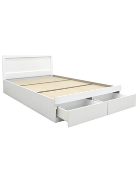 Κρεβάτι Olympus Pakoworld με Συρτάρι σε Λευκή Απόχρωση 160x200εκ