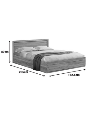 Κρεβάτι Olympus Pakoworld με Συρτάρι σε Wenge Απόχρωση 160x200εκ