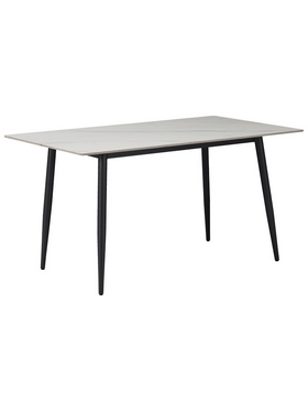 Τραπεζαρία Aurora i-Gustas Pakoworld σετ 5τεμ Sintered Stone-Μαύρο-Λευκό 120x60x75εκ