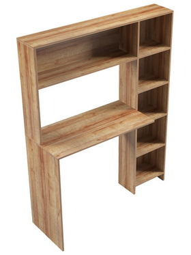 Γραφείο με Βιβλιοθήκη Janson Pakoworld σε oak Απόχρωση 113.2x40x141.8εκ