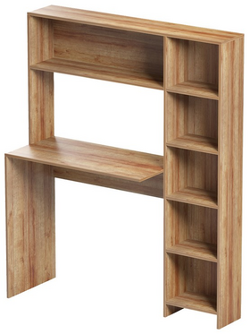 Γραφείο με Βιβλιοθήκη Janson Pakoworld σε oak Απόχρωση 113.2x40x141.8εκ