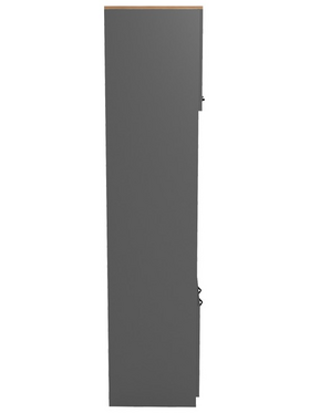 Ντουλάπα Κουζίνας Rowan Pakoworld σε oak-Ανθρακί Απόχρωση 60x42x182εκ