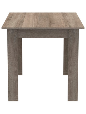 Τραπεζαρία Manka-Parker Pakoworld σετ 5τεμ mdf σε Μαύρη-Sonoma Truffle Απόχρωση 110x80x77εκ