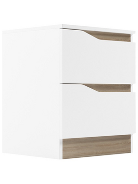 Κομοδίνο Verena ii Pakoworld σε Λευκή-Sonoma Απόχρωση 40x40x50εκ