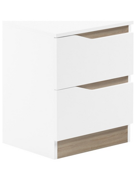 Κομοδίνο Verena ii Pakoworld σε Λευκή-Sonoma Απόχρωση 40x40x50εκ