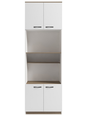 Ντουλάπα Κουζίνας Rowan Pakoworld σε Λευκή-Sonoma Απόχρωση 60x42x182εκ