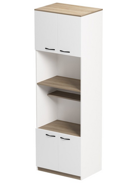 Ντουλάπα Κουζίνας Rowan Pakoworld σε Λευκή-Sonoma Απόχρωση 60x42x182εκ