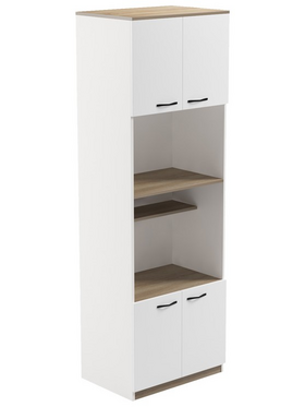 Ντουλάπα Κουζίνας Rowan Pakoworld σε Λευκή-Sonoma Απόχρωση 60x42x182εκ