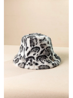 Γυναικείο Καπέλο Double Face από Ακρυλική Γούνα με Leopard Print