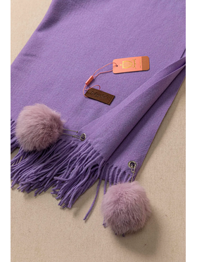 Πασμίνα με Μεγάλα pom pom Πασμίνα με Μεγάλα pom pom