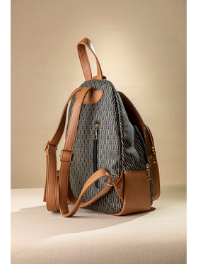 Backpack με Πολλές Θήκες και Casual Logo