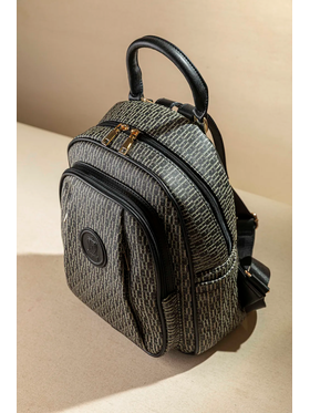 Allday Backpack με Πολλές Τσέπες με Casual Logo