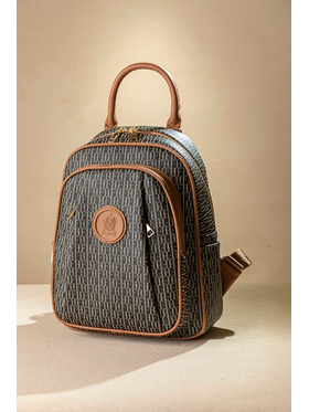 Allday Backpack με Πολλές Τσέπες με Casual Logo