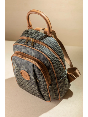 Allday Backpack με Πολλές Τσέπες με Casual Logo