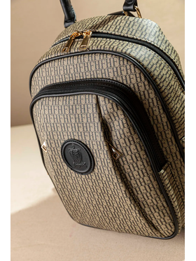 Allday Backpack με Πολλές Τσέπες με Casual Logo