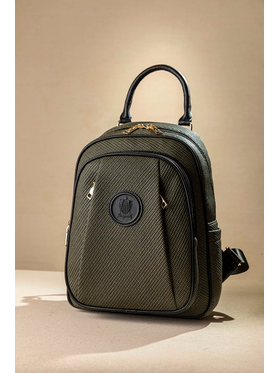 Allday Backpack με Πολλές Τσέπες με Casual Logo