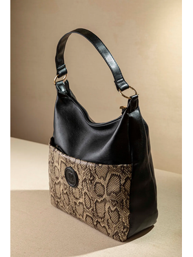 Shopping bag με Εξωτερική Θήκη με Φερμουάρ