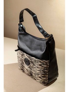 Shopping bag με Εξωτερική Θήκη με Φερμουάρ