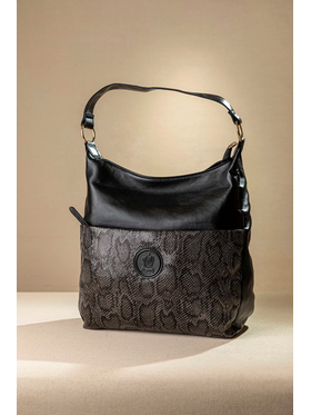 Shopping bag με Εξωτερική Θήκη με Φερμουάρ