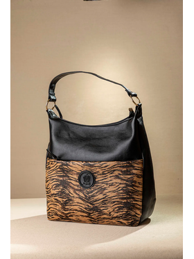 Shopping bag με Εξωτερική Θήκη με Φερμουάρ