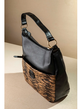 Shopping bag με Εξωτερική Θήκη με Φερμουάρ