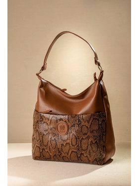 Shopping bag με Εξωτερική Θήκη με Φερμουάρ