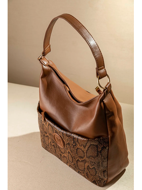 Shopping bag με Εξωτερική Θήκη με Φερμουάρ