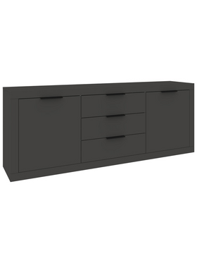 Μπουφές Doha Pakoworld σε Ανθρακί Απόχρωση 210x45x80.5εκ