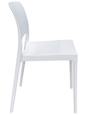 Καρέκλα Fenxy Pakoworld pp σε Λευκή Απόχρωση 38x42x77εκ