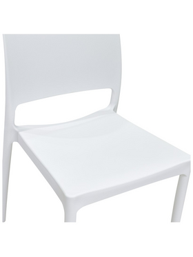 Καρέκλα Fenxy Pakoworld pp σε Λευκή Απόχρωση 38x42x77εκ