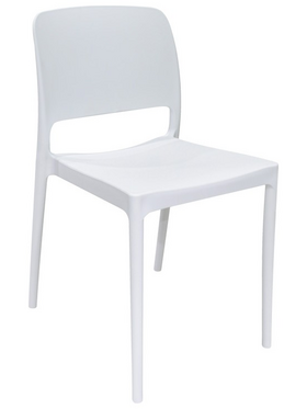 Καρέκλα Fenxy Pakoworld pp σε Λευκή Απόχρωση 38x42x77εκ