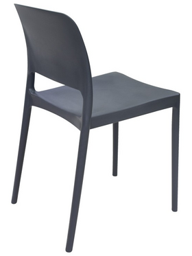 Καρέκλα Fenxy Pakoworld pp σε Μαύρη Απόχρωση 38x42x77εκ