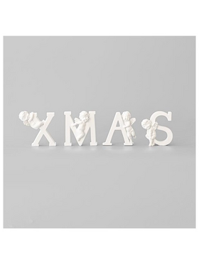 Διακοσμητικο Xmas με Αγγελακια, Λευκο, 8,3x8,5cm, 7,7x7,9cm, 8,1x7,8cm, 7,1x8cm